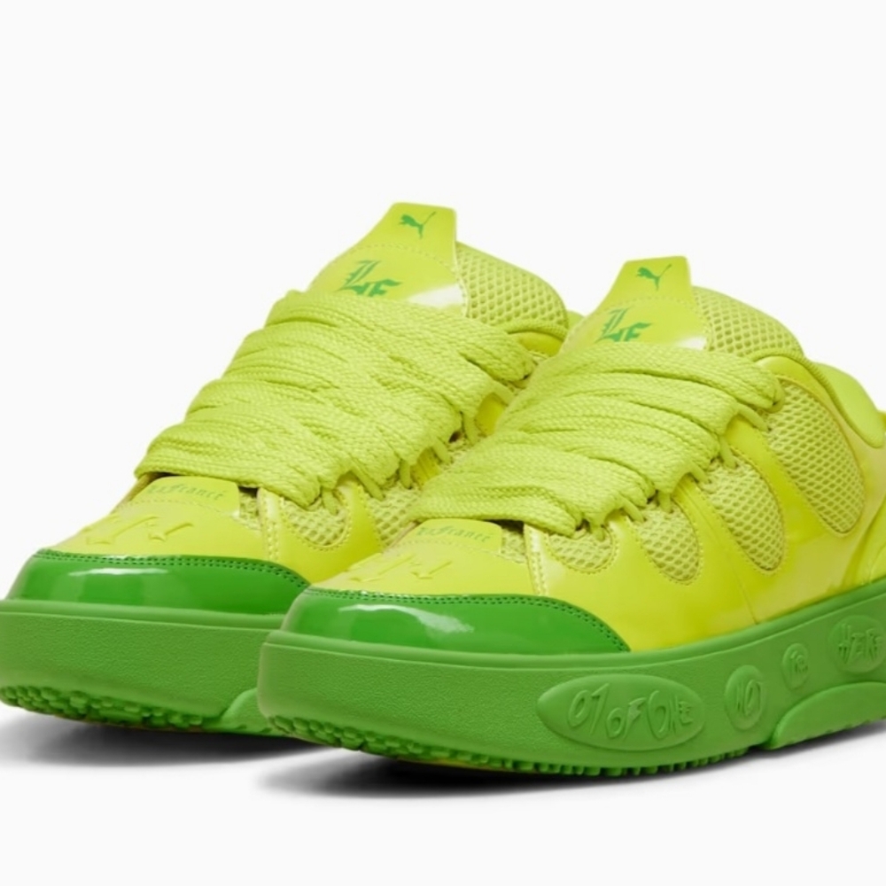 PUMA x Lamelo Ball LaFrance Assist Lifestyle Shoes womens Green Lime Grinch New - Picture 9 of 12